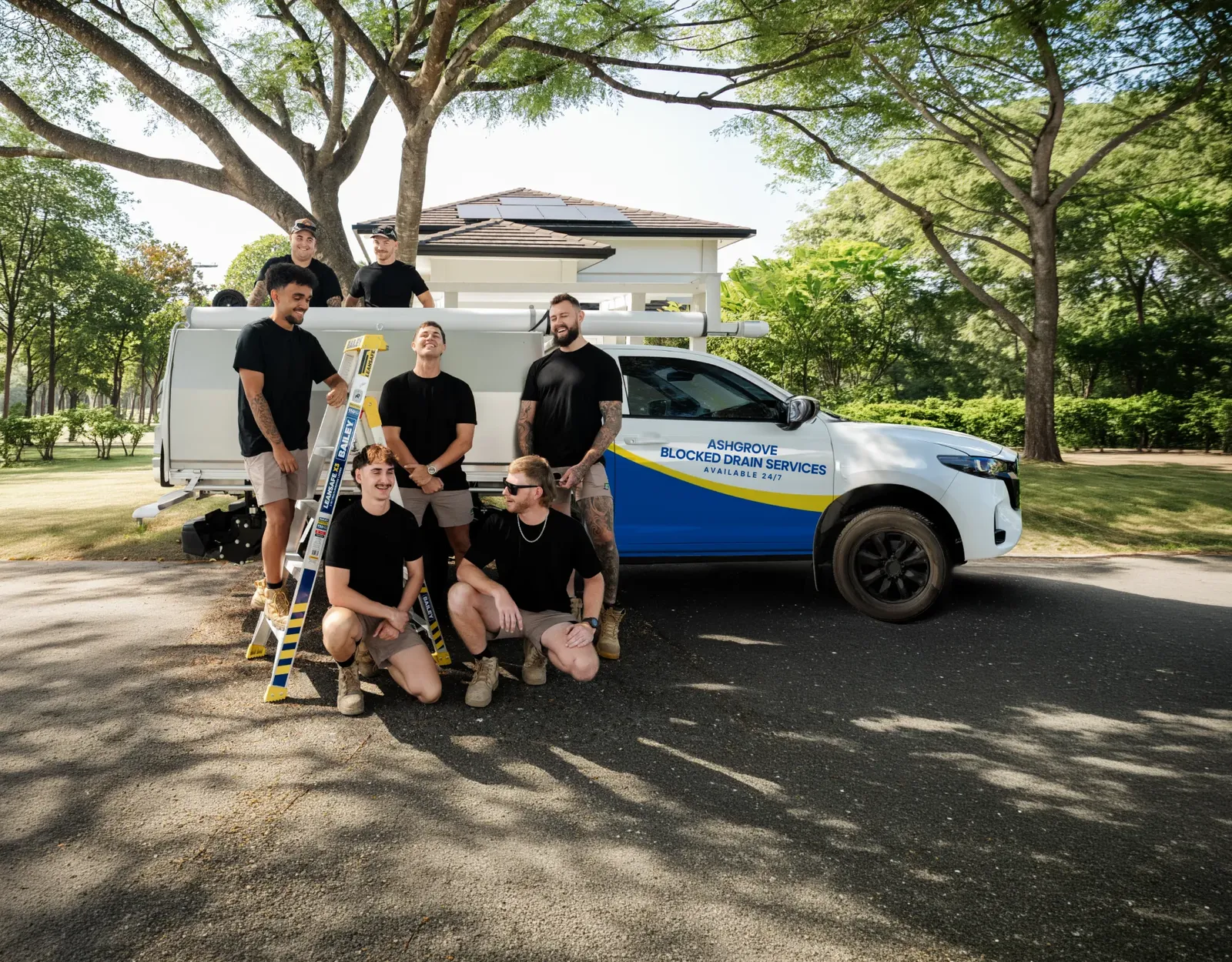 Ashgrove Blocked Drain Services ute and team